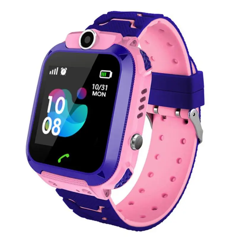 Pink Not waterproof Смарт-часы Детские IP67 водонепроницаемые спортивные gps умные часы Android Дети SOS Вызов Smartwatch с камерой sim-карты HD Touch - Цвет: Pink Not waterproof