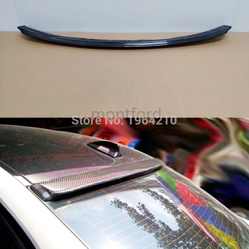Автомобильный Стайлинг из углеродного волокна задний спойлер на крышу багажника