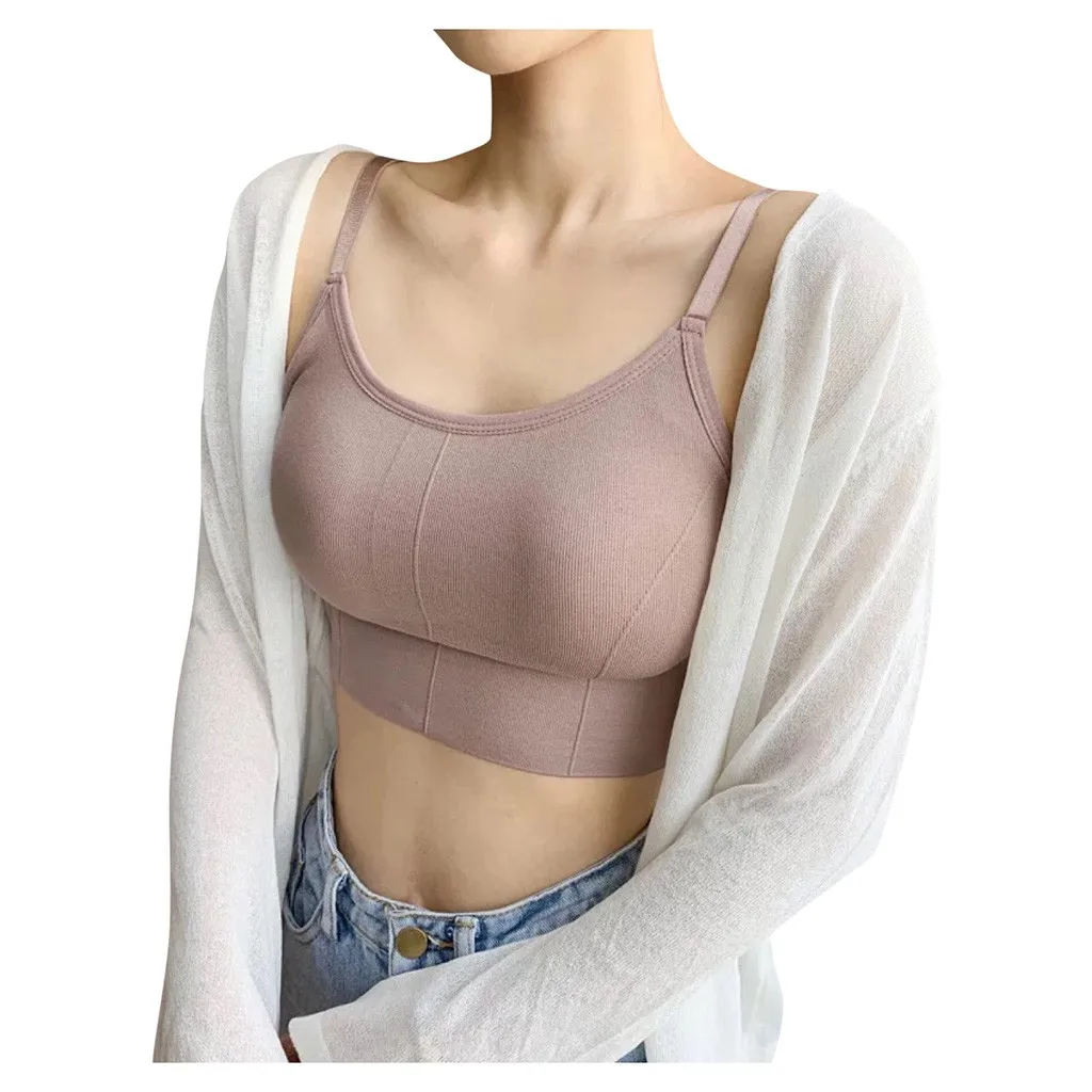 

Women Tank Seamless Underwear Female Sexy Lingerie Adjustable Strap Crop Top Sexy Girl Women Camisole Sleeveless Tank