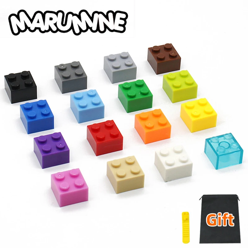 Marumine 2x2 кирпич куб детали игрушки 3003 50 шт в наборе башня строительные блоки Мпц