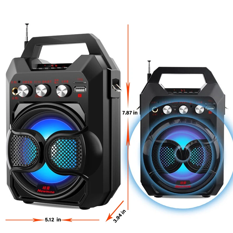 Newmine K88 беспроводной Bluetooth динамик наружный аудио сабвуфер маленький домашний 3D объемные портативные мини-колонки поддержка TF Mic FM