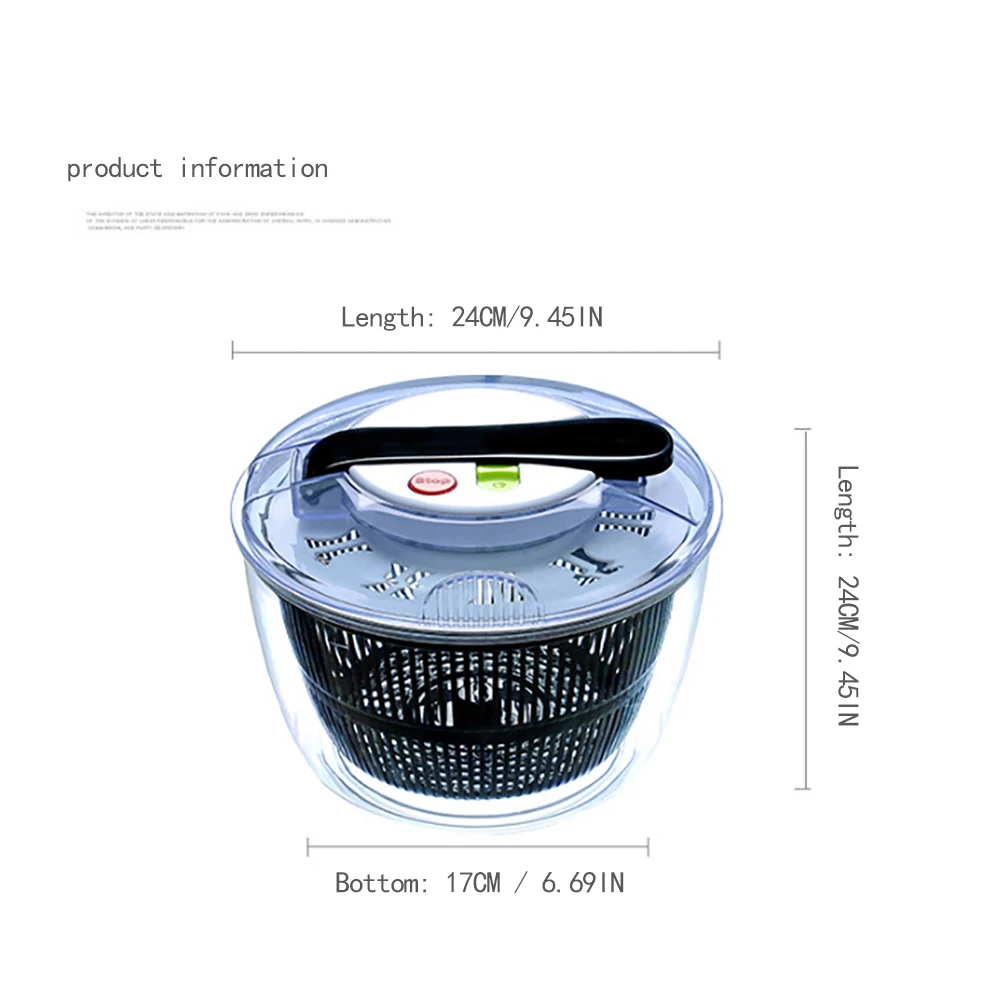 

Manual Salad Spinner Vegetable Dehydration Basket Kitchen Vegetable Washer