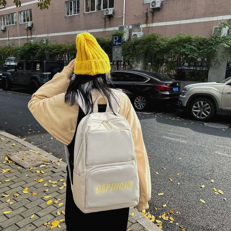 2022 женский Школьный рюкзак черный нейлоновый с защитой от кражи повседневные