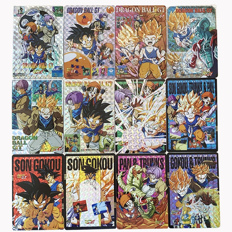 

12 шт. аниме Dragon Ball Z флэш-карты преломления композитный ремесло супер шар дракона Гоку игровая коллекция карт игрушка мальчика