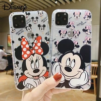 disney mickey minnie transparent full cover phone case for iphone 6s78pxxrxsxsmax1113pro phone couple case cover
