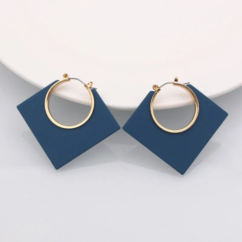 Женские серьги EC1061 новинка сезона осень зима 2019 деревянные увеличенные