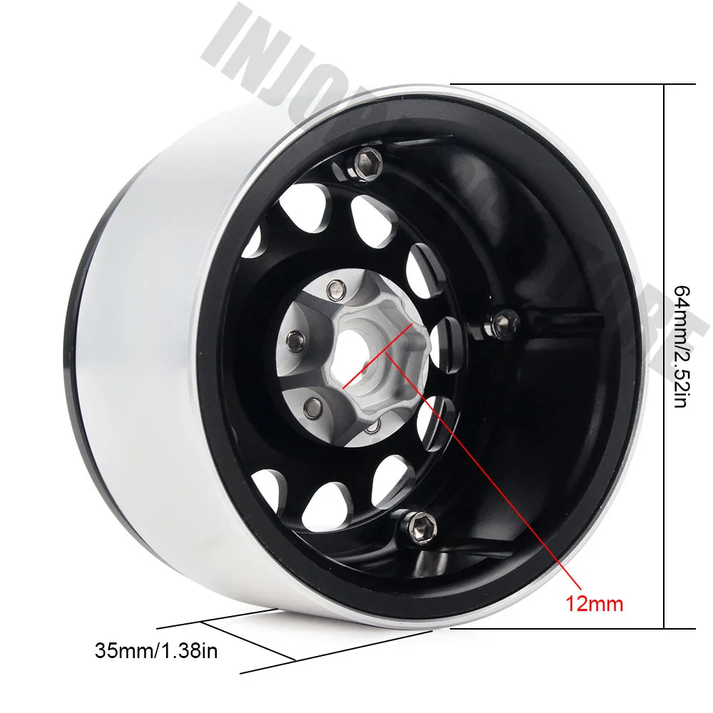 Металлический сплав 4 шт. 1/10 RC Rock Crawler 2 &quotобод колеса BEADLOCK для Axial SCX10 RR10 Wraith 90056 D90