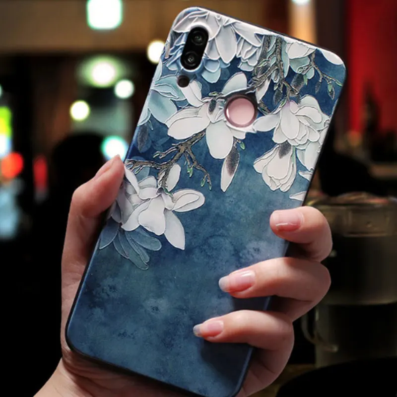Чехол для OPPO Realme X3 SuperZoom 3D Цветочный тисненый Мягкий силиконовый чехол X50 Pro 6 C3 C11 X 3