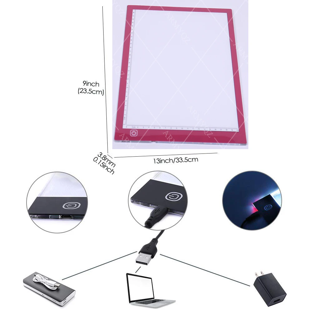 Диммируемый светодиодный светильник A4 со стандартной яркостью яркий для Borad