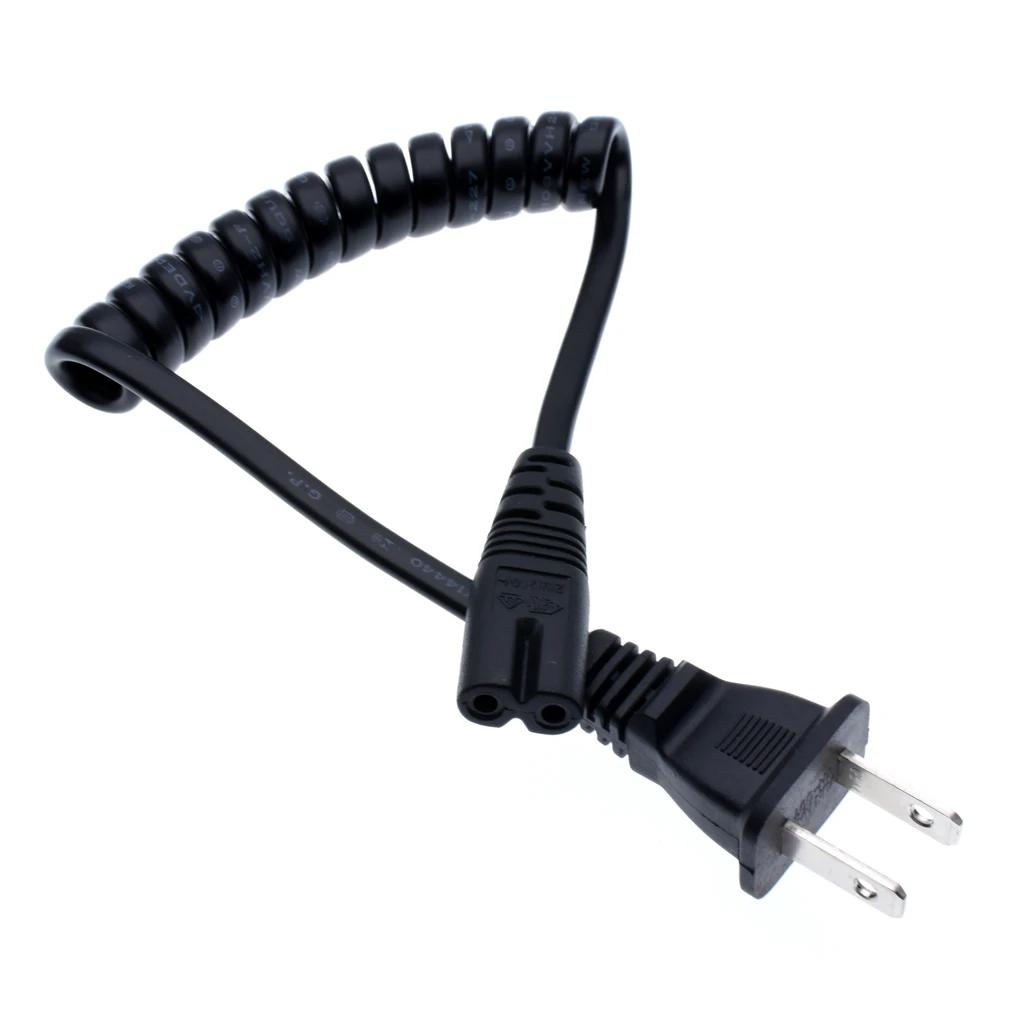 JP US NEMA 1-15P 2-контактный штекер к IEC320 C7 IEC 320 женский AC короткий портативный шнур PU