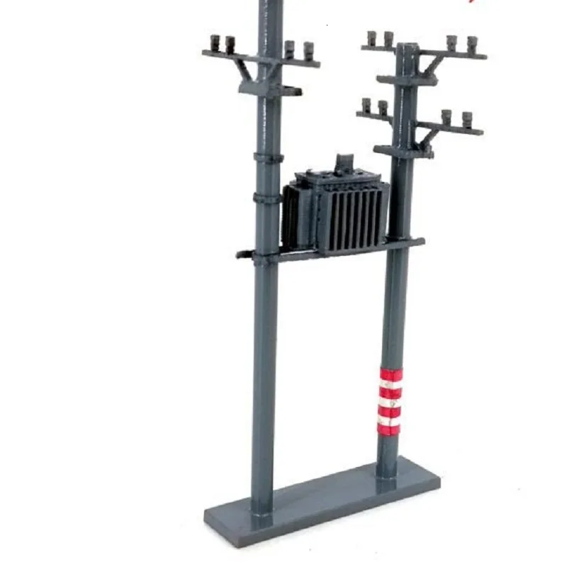 DIY HO 1:87 transformer plastic pole for train railroad scene layout unpainted and unassembled