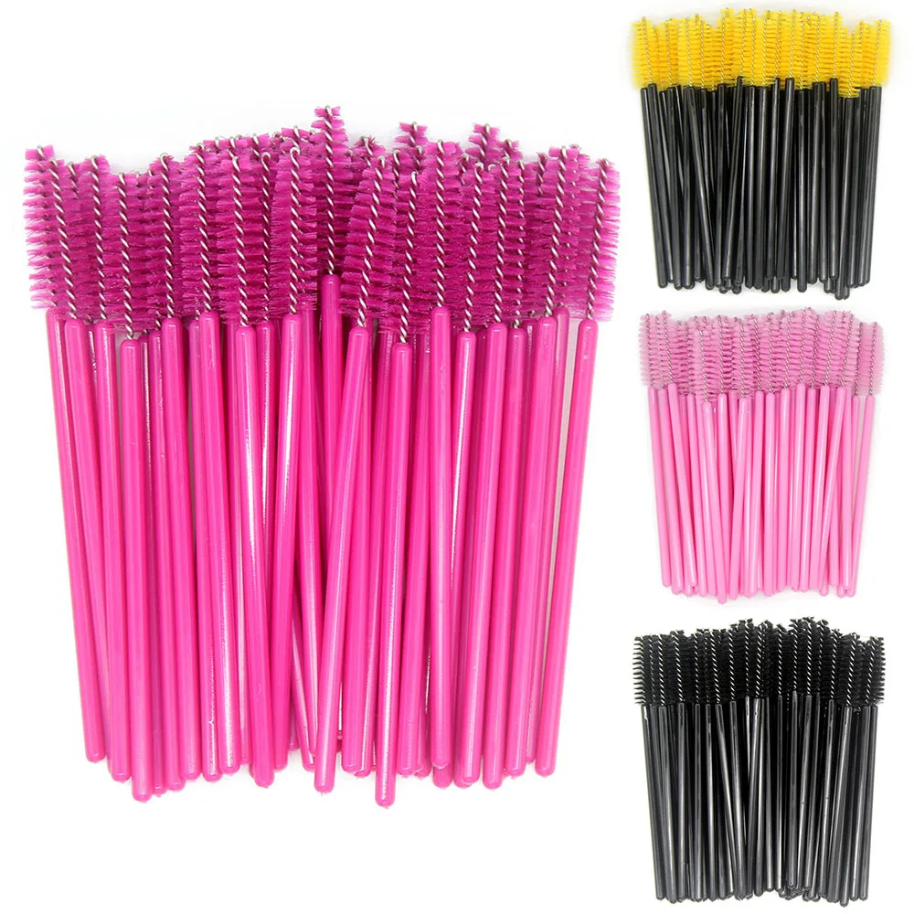 Кисть для ресниц Kimcci 50 шт. Одноразовая расческа туши палочки наращивания