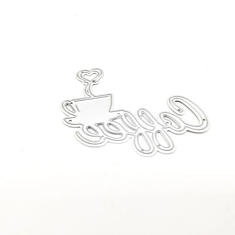 

2021 New Coffee Cup Metal Cutting Dies Stencil Die Cut Scrapbooking Craft Stamps