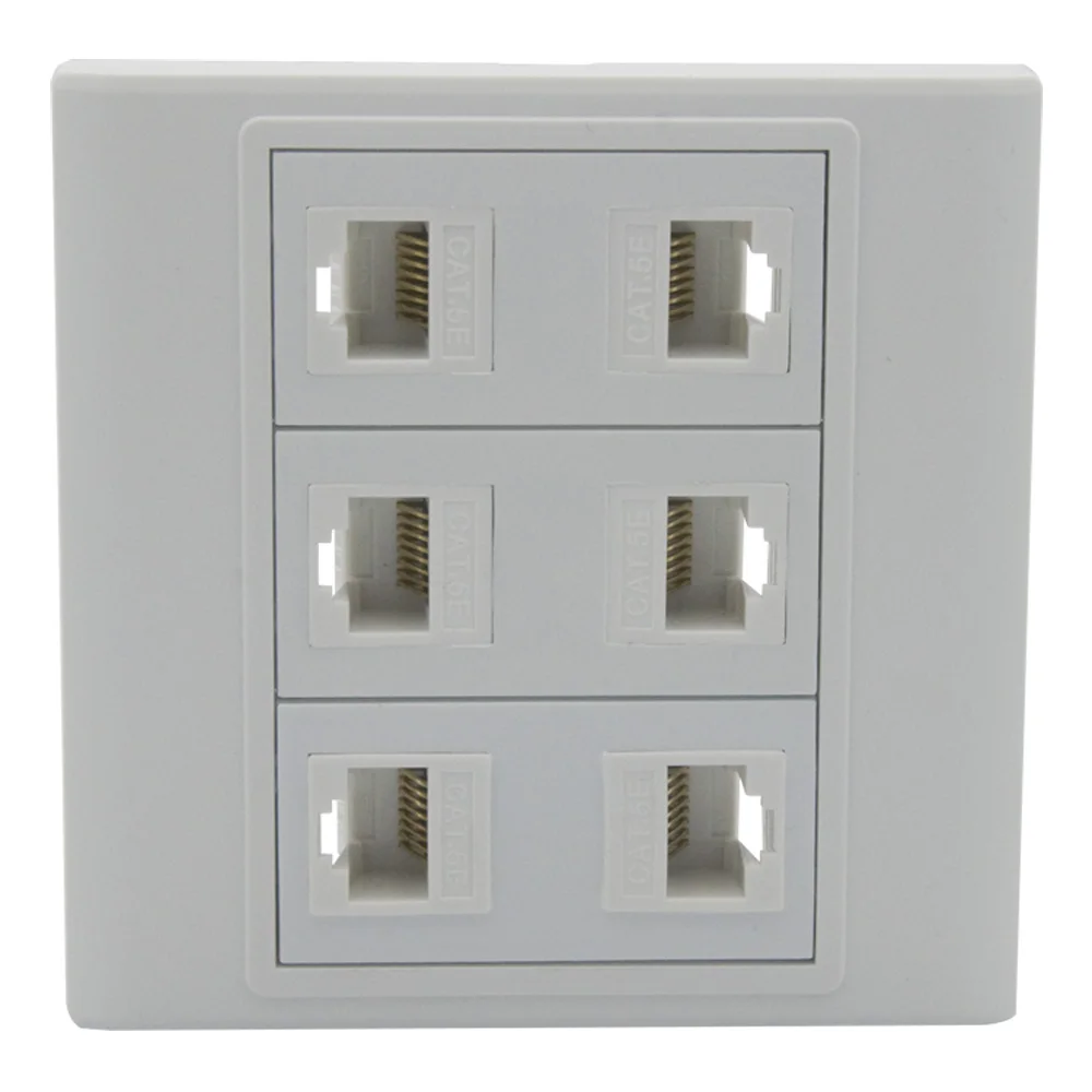 Сетевая пластина RJ45 1 Gang EU 86 Style 2 3 4 5 6 портов | Электроника