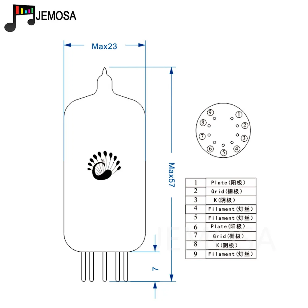 PSVANE 12AT7 вакуумная трубка MARKII совпадающая пара 12AT7-TII Замена ECC81 электронная HIFI
