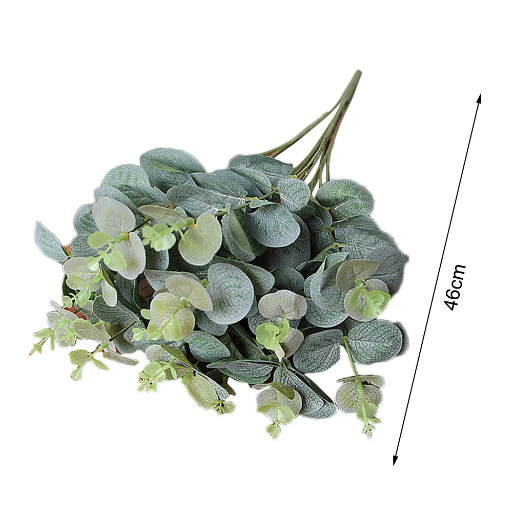 20 головок Искусственный лист для денег эвкалипт имитация шелковой ткани зеленое