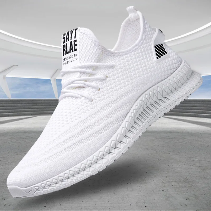 

Spring New Men's Shoes Sport Shoes White 2020 Fashion Men's Flat Casual Shoes Net Cloth Breathable Walking Shoes Sport Shoes