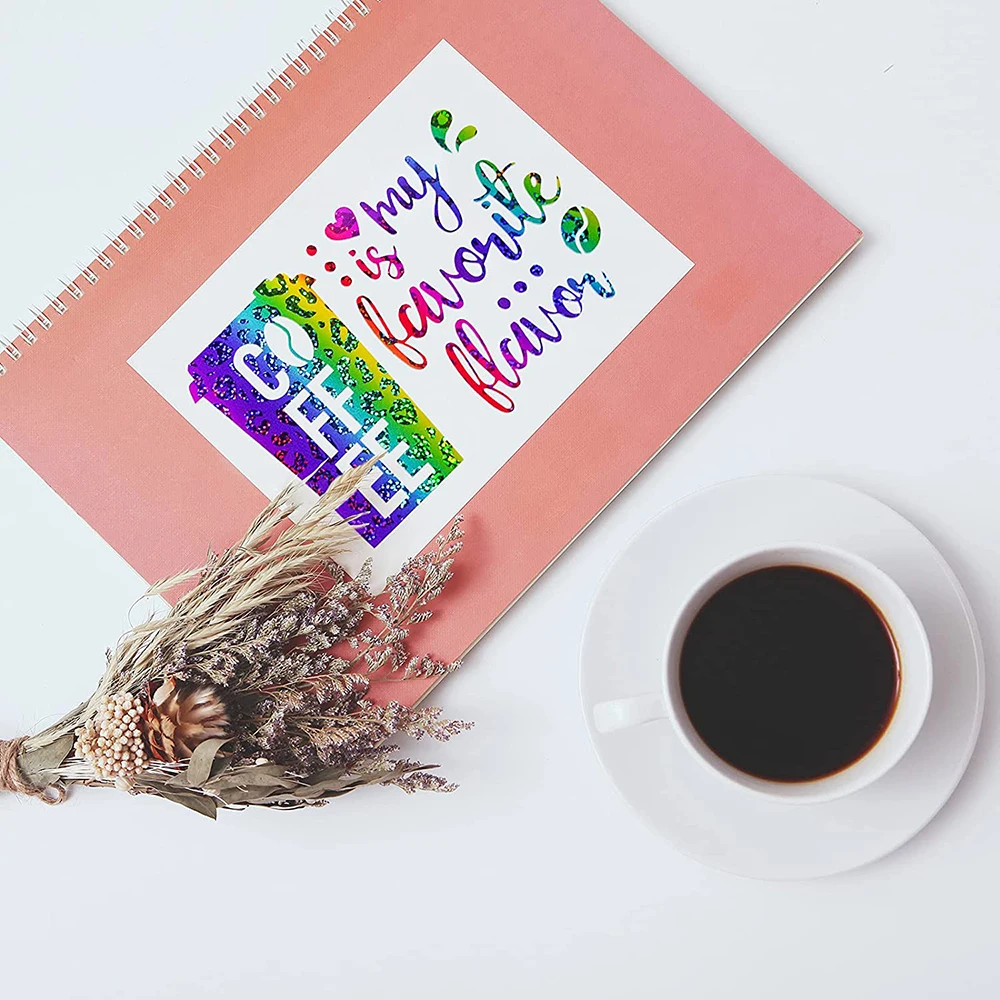 Виниловый лист с радужным градиентом наклейка для окон и стен кружки