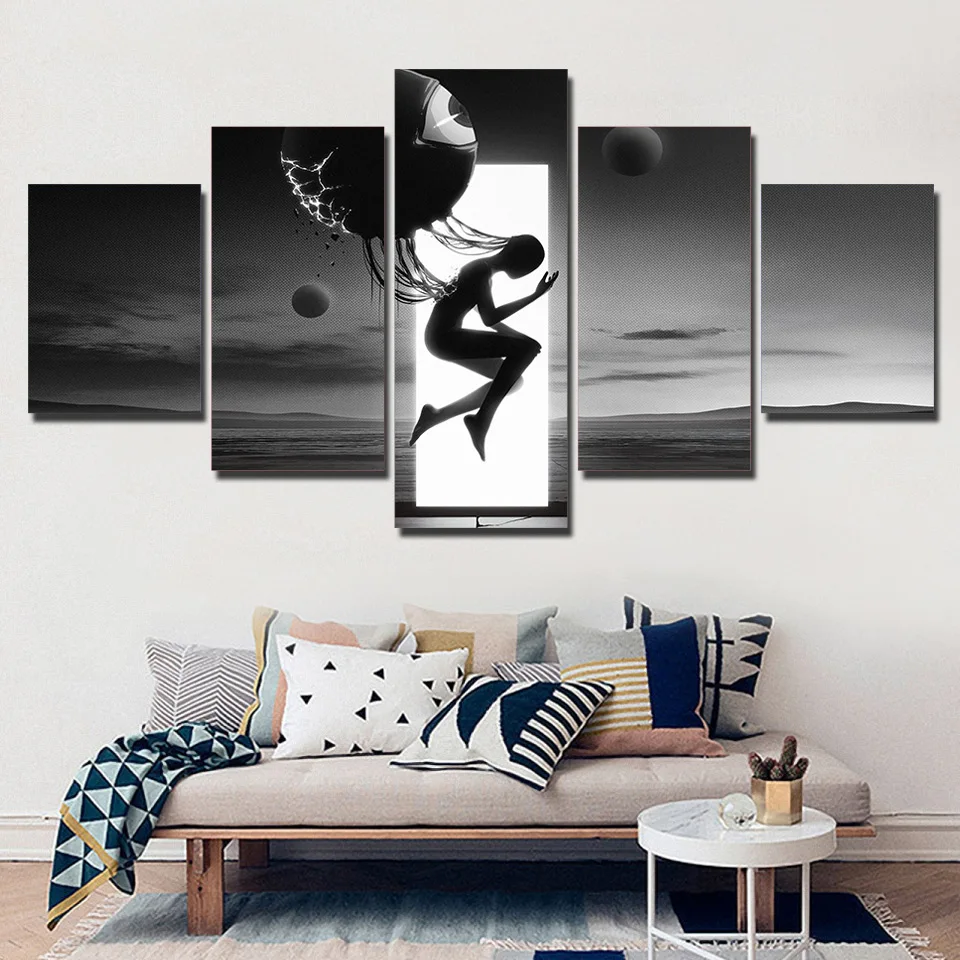 

5 шт., алмазная вышивка глазного яблока антенна человека Творческий Черный и белый 5d алмазная живопись полный дрель мозаичная вышивка крест...