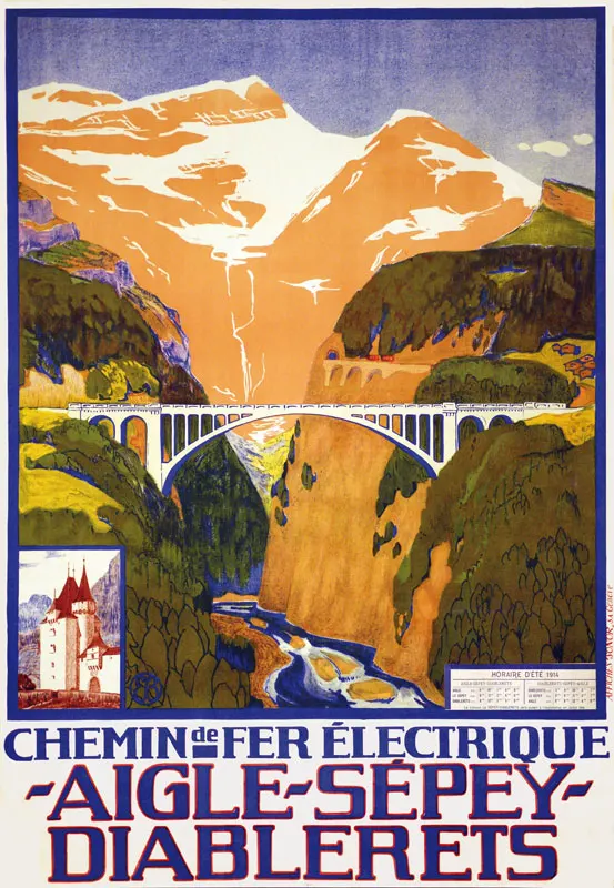 Швейцарский кантонский кантон путешествия Leysin искусственные картины на холсте