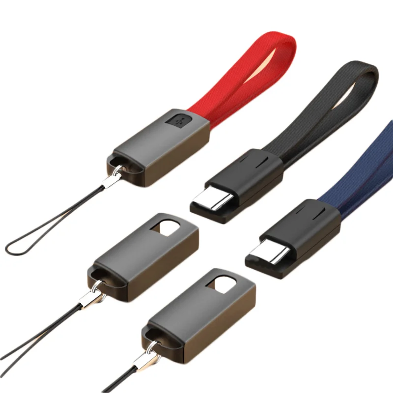 Новый портативный брелок USB кабель для iPhone Micro Type C 8 контактный зарядный