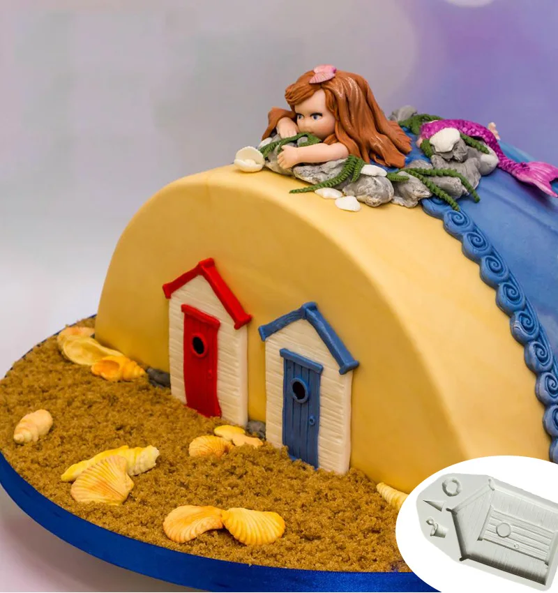 Деревянный дом силиконовая форма помадка торт печенье полимерное украшение