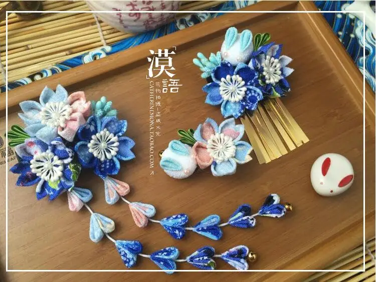 Японская заколка-кимоно ручной работы женская заколка для волос кимоно косплея