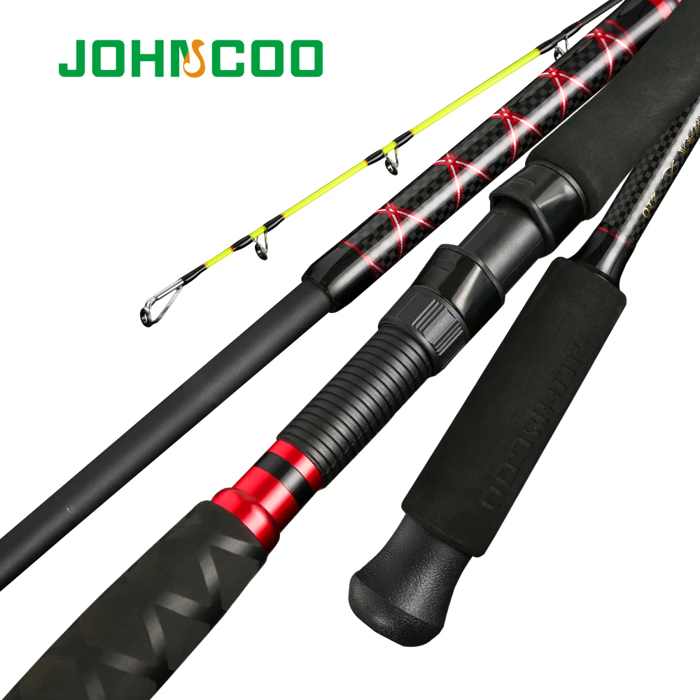 Удочка JOHNCOO Inshore для большой игровой лодки, Удочка с 2 наконечниками, 30-200 г, спиннинг в соленой воде, удочка для серфинга