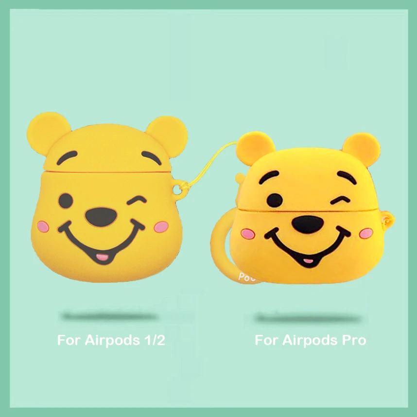 

New Arrive Cartoon Pig Bear Tiger Donkey Airpods Case Soft Silicone Anime Kawaii Earphones Waterproof Cover