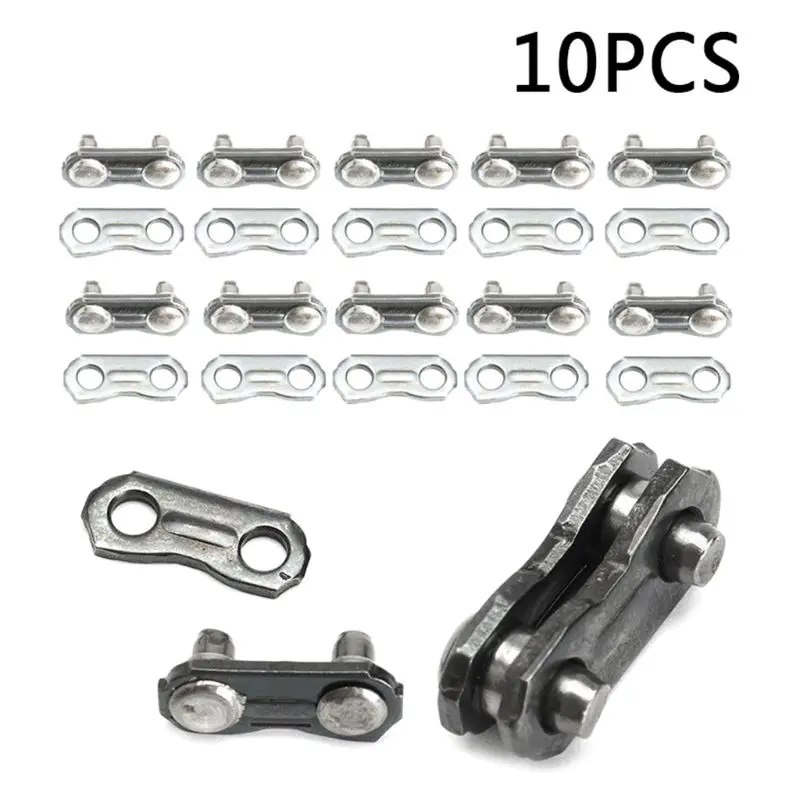 

10 Sets Stainless Steel Chainsaw Chain Joiner Link Fit for JOINING 325 058 Chain for Chainsaw Preset Straps Garden Tool Practica