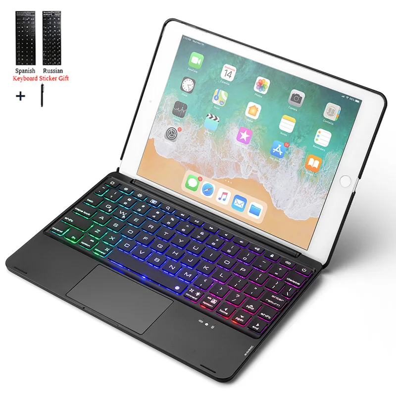 Беспроводная Bluetooth клавиатура для iPad 9 7 2018 дюйма чехол 2017 Air 2 1 Pro чехлы +