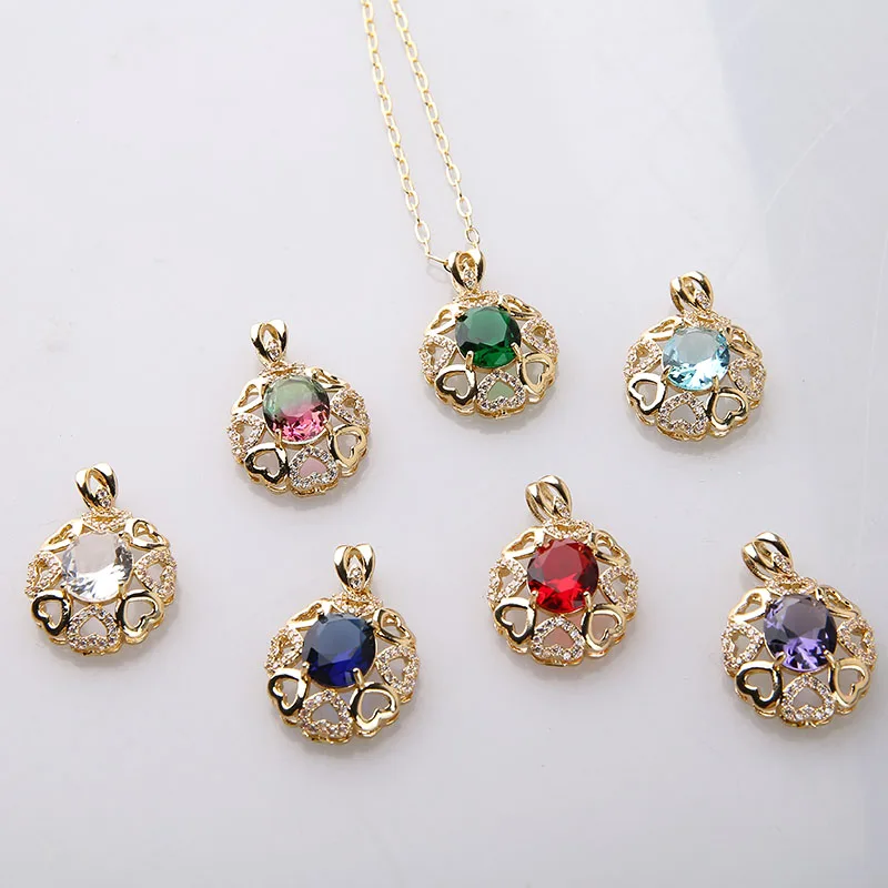 

2pcs Copper Plated Crystal Gem Hollow Earrings For Women Female Love Lace Pendant Vintage DIY Jewelry Necklace Hairpin Material