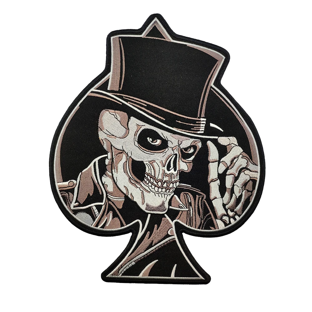 Нашивка с вышивкой в виде черепа на верхней шляпе|Заплатки| |