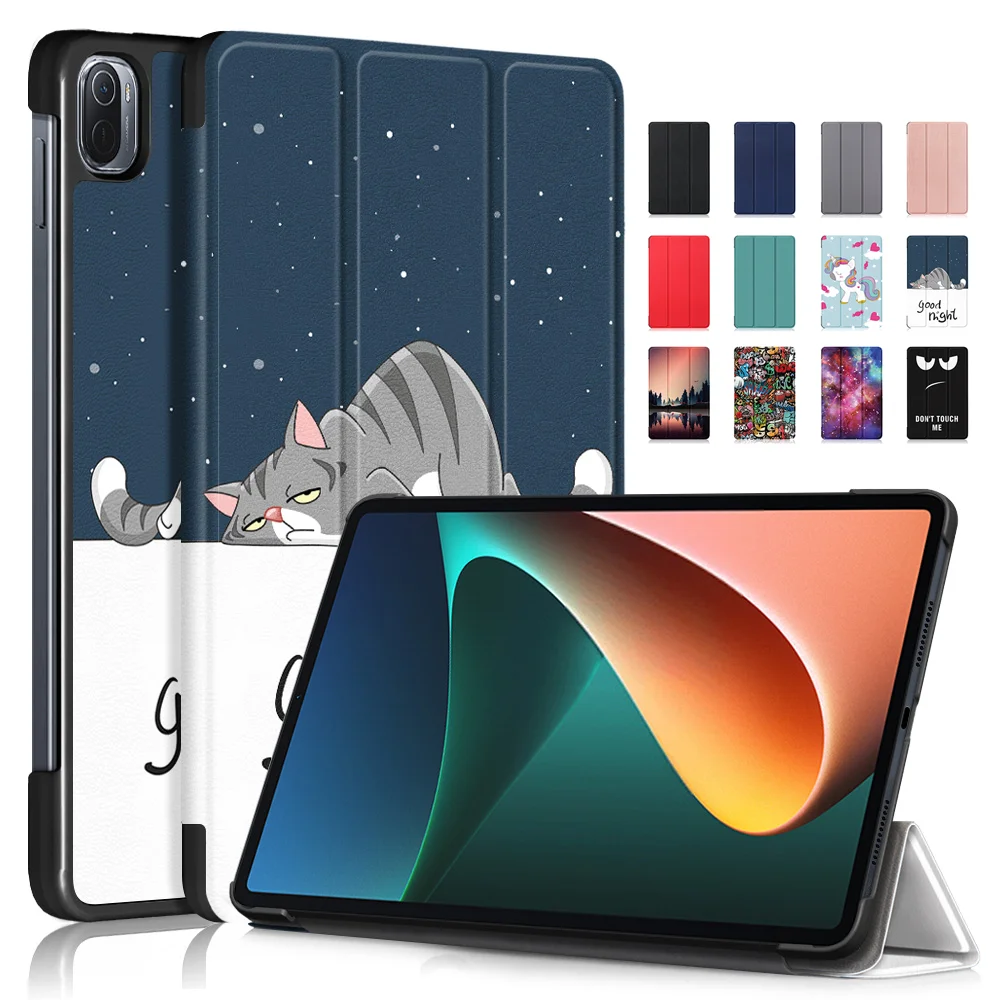 

For Xiaomi MI Pad 5 11 inch Case PU Leather Tri-flold Stand Tablet PC Smart Cover for Xiaomi MI Pad 5 Pro 11 inch 2021