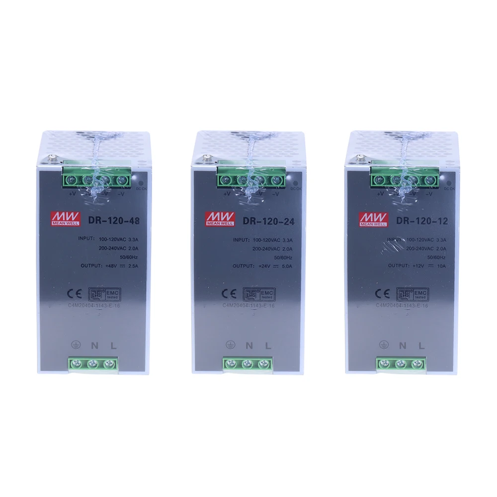 DR 120 120W одиночный выход 12V 15V 24V 36V 48V din рейка импульсный источник