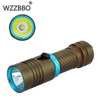 xm l2 t6 waterproof dive underwater led diving flashlight torches yellow lamp light camping lanterna with stepless dimming