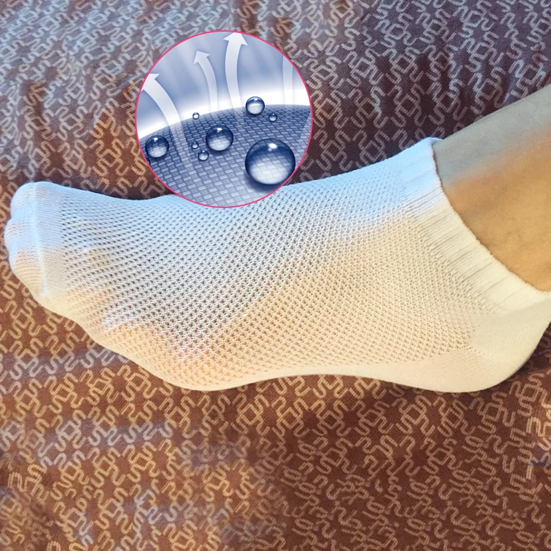 Носки женские сетчатые короткие белые серые черные 20 шт. = 10 пар | Женская одежда