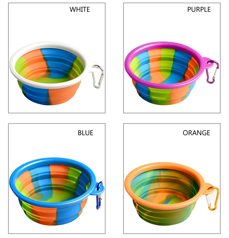 

Camouflage Pet Silicone Bowl Collapsible Portable Folding Travel Dogs Food Bowl Outdoor Bowl Food Supplies