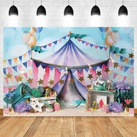 circus theme birthday party backdrop newborn children portrait photography background circus carnival baby shower photocall prop