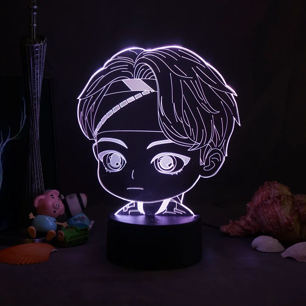

A.R.M.Y Bangtan Boys Groups 3D Nightlight KPOP Star TOP Group For Fans Gifts Led Touch Sensor Table Lamp Home Decor