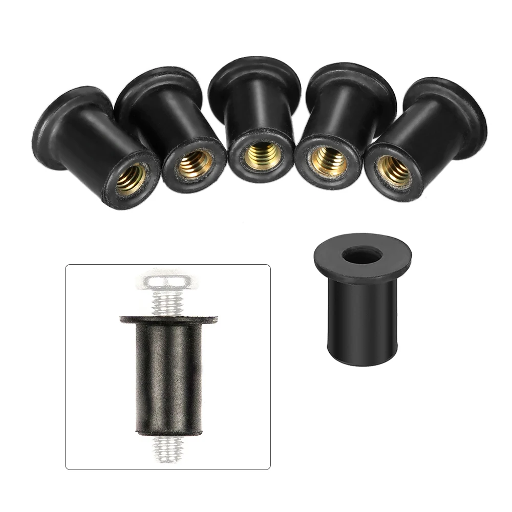 6Pcs M4/M5/M6 Kayak Rubber Well Nuts Fastener Wellnuts Canoe Boat Hardware Gear Mounting Replacement Kit Accessories | Спорт и