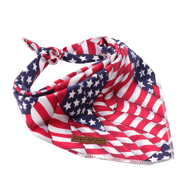2 Pcs Unique Style Paws Dog Cat Bandana Accesseries Pet Product Gift for Bandage Collar Camouflage Flag | Дом и сад