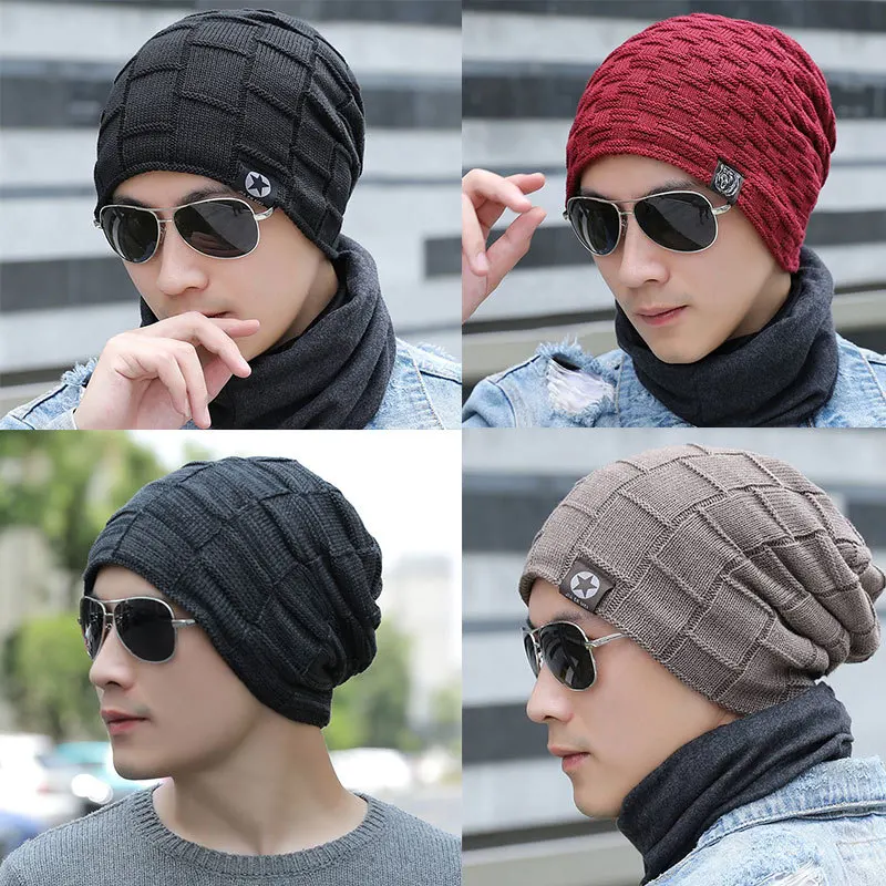 НОВАЯ шапка Calymel в клетку Мужская вязаная теплая шерстяная шапки осенне зимняя