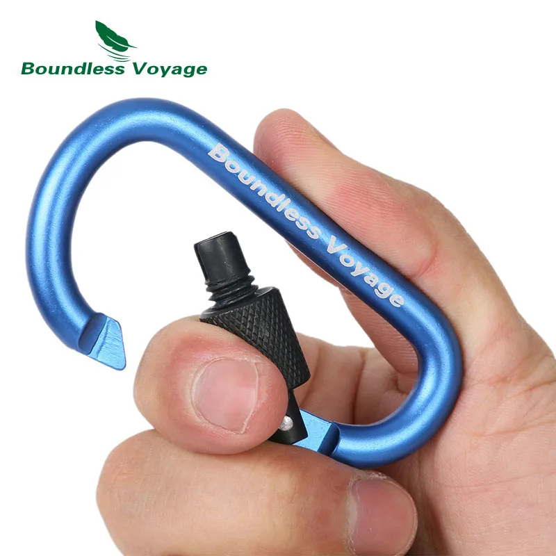 Алюминиевый карабин Boundless Voyage для кемпинга рюкзака пряжка зажим ключей типа D