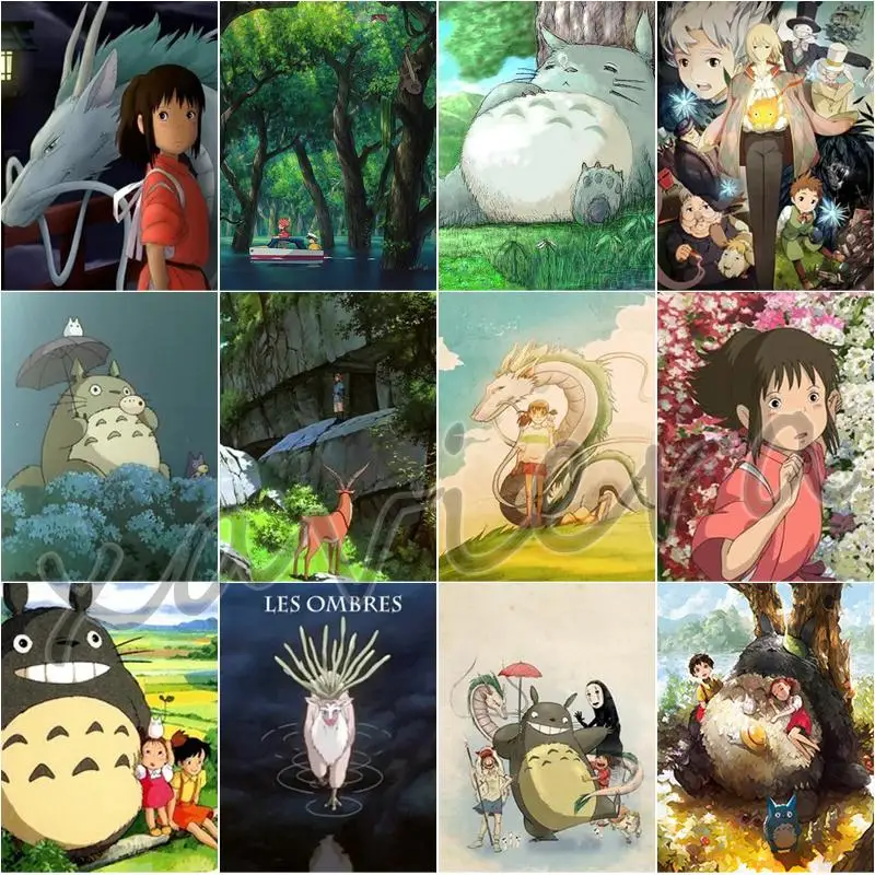 

Xaviera 5D Diy Diamond Painting Classic Japanese Anime Diamond Embroidery My Neighbor Totoro Full Drill Cartoon Cross Stitch