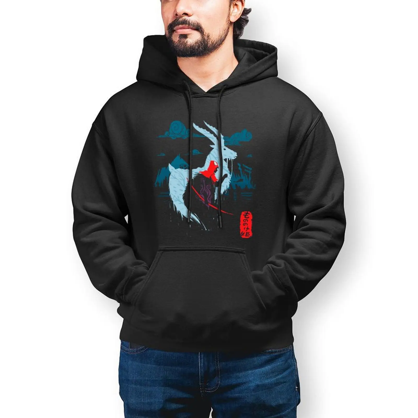 

Толстовка мужская с длинным рукавом, Стильная хлопковая кофта с рисунком в виде спиритов, уличный пуловер, Свитшот оверсайз, зима