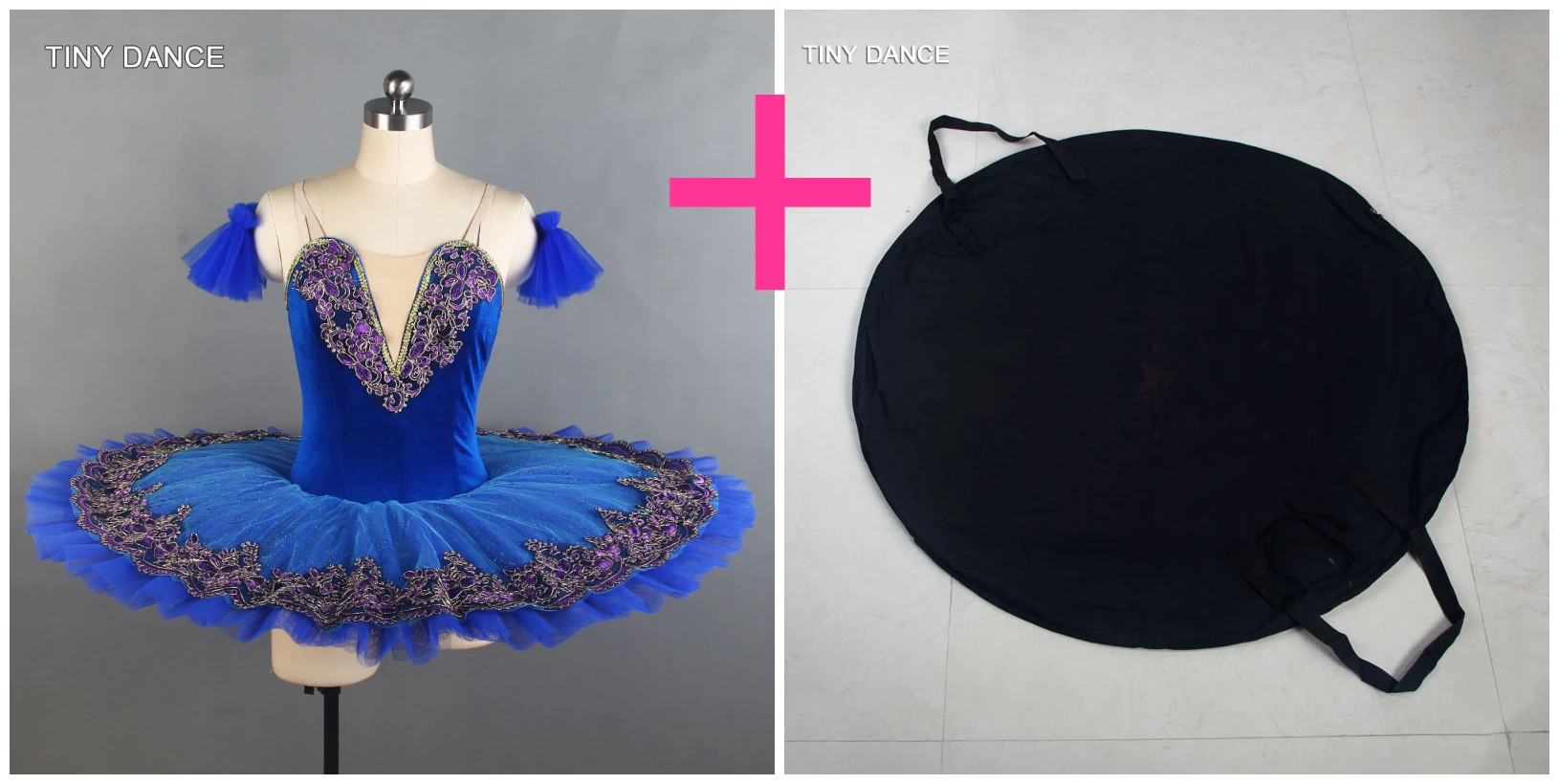 tutu and black bag Синей птицы деревьев пересылка для профессиональных занятий балетом, танцами платье-пачка жесткого фатина балерина костюм для танцев Классическая балетное платье блин пачки BLL089 - Цвет: tutu and black bag