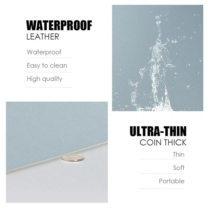 Водонепроницаемый PU кожаный двухсторонний портативный большой коврик для мыши