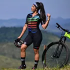 Спортивная одежда в новом стиле, женский спортивный костюм с коротким рукавом для езды на велосипеде, одежда для езды на велосипеде, сексуальный костюм для езды на горном велосипеде, комбинезон для триатлона