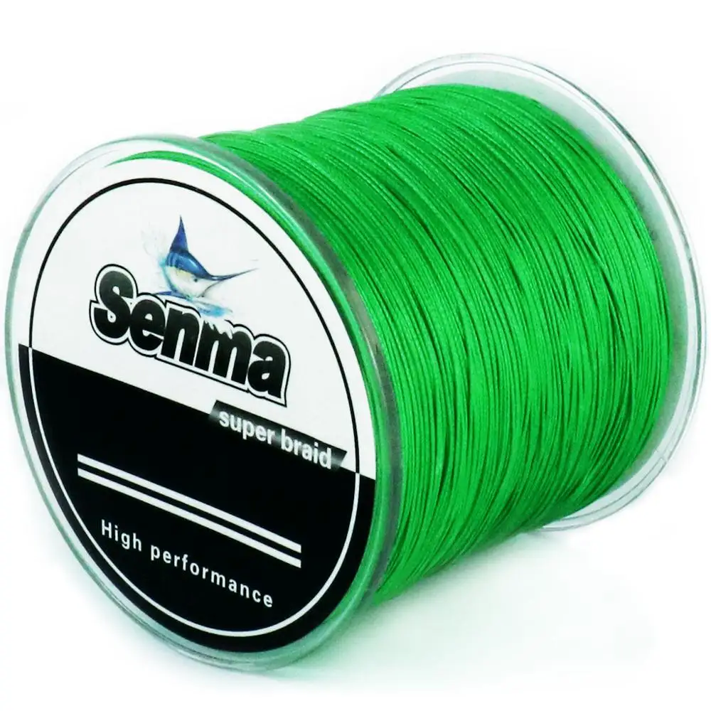 Senma 8X300 м, 500 м, 1000 м, PE леска, 8 нитей, плетеная леска, 10-100 фунтов, многофиламентная леска, гладкая